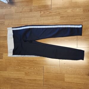 Heroine Sport athletic leggings navy with stripe sz med